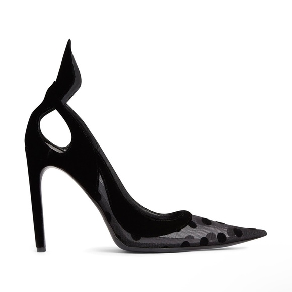 Nina Ricci 105mm polka-dot tulle pumps - Picture 5 of 11